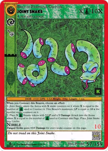 Joint Snake (57), Cryptid Nation: Kickstarter Edition — MetaZoo card price