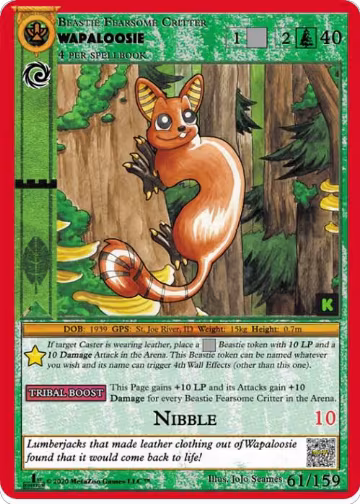 Wapaloosie (61), Cryptid Nation: Kickstarter Edition — MetaZoo card price