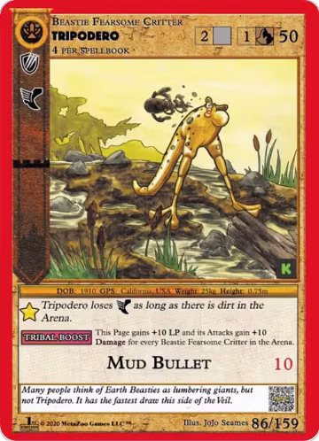 Tripodero (86), Cryptid Nation: Kickstarter Edition — MetaZoo card price