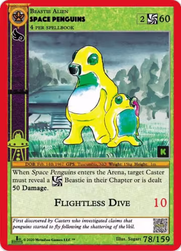 Space Penguins (78), Cryptid Nation: Kickstarter Edition — MetaZoo card price