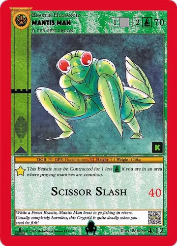 Mantis Man (4), Cryptid Nation: Kickstarter Edition Tribal Theme Decks — MetaZoo card price