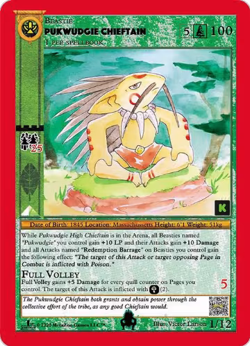Pukwudgie Chieftain (1), Cryptid Nation: Kickstarter Edition Tribal Theme Decks — MetaZoo card price