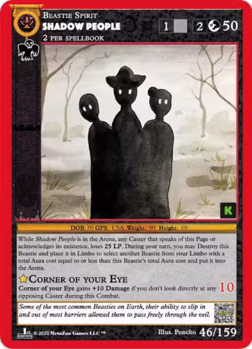 Shadow People (46), Cryptid Nation: Kickstarter Edition — MetaZoo card price
