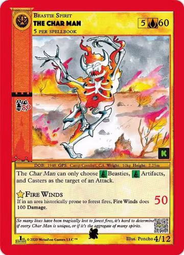 The Char Man (4), Cryptid Nation: Kickstarter Edition Tribal Theme Decks — MetaZoo card price