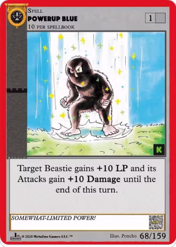 Powerup Blue (68), Cryptid Nation: Kickstarter Edition — MetaZoo card price