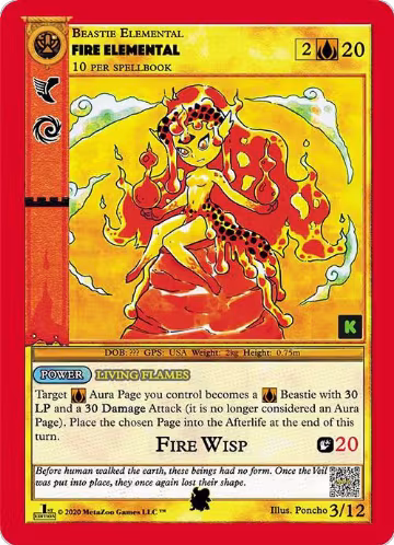 Fire Elemental (2), Cryptid Nation: Kickstarter Edition Tribal Theme Decks — MetaZoo card price