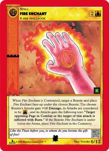 Fire Enchant (6), Cryptid Nation: Kickstarter Edition Tribal Theme Decks — MetaZoo card price