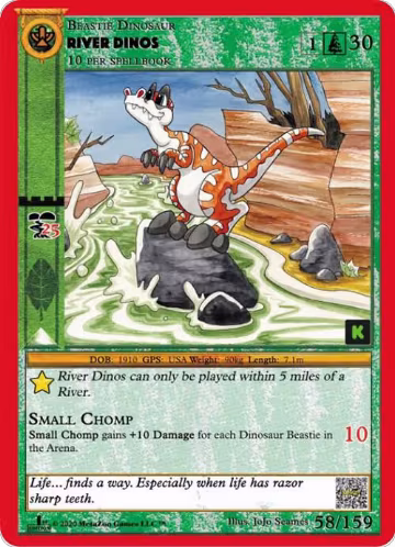 River Dinos (58), Cryptid Nation: Kickstarter Edition — MetaZoo card price