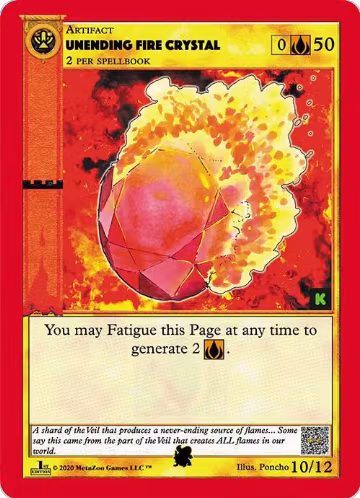 Unending Fire Crystal (10), Cryptid Nation: Kickstarter Edition Tribal Theme Decks — MetaZoo card price