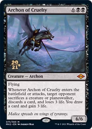 Archon of Cruelty (75), Prerelease Cards — Magic card price