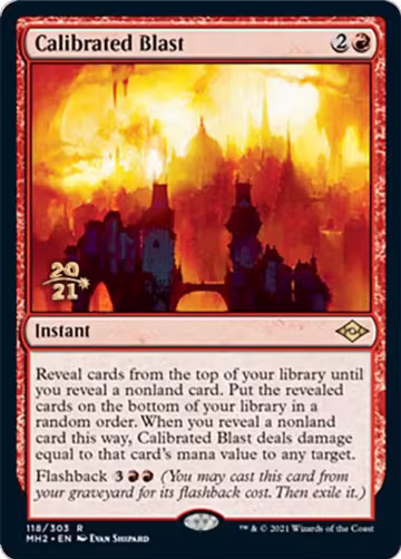 Calibrated Blast (118), Prerelease Cards — Magic card price