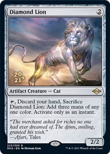 Diamond Lion (225), Prerelease Cards — Magic card price