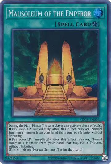 Mausoleum of the Emperor (OP16-EN006), OTS Tournament Pack 16 — Yu-Gi-Oh! card price