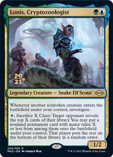 Lonis, Cryptozoologist (204), Prerelease Cards — Magic card price