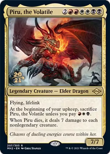 Piru, the Volatile (207), Prerelease Cards — Magic card price