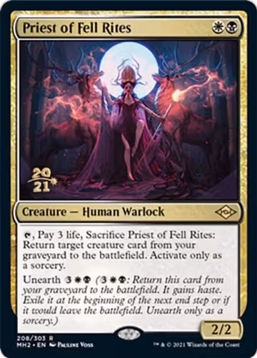 Priest of Fell Rites (208), Prerelease Cards — Magic card price