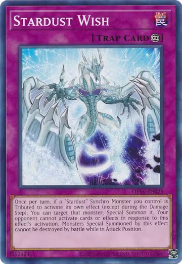 Stardust Wish (OP16-EN025), OTS Tournament Pack 16 — Yu-Gi-Oh! card price