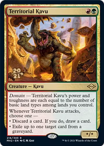 Territorial Kavu (216), Prerelease Cards — Magic card price
