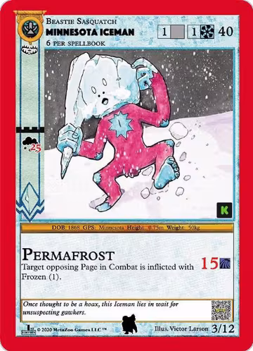 Minnesota Iceman (3), Cryptid Nation: Kickstarter Edition Tribal Theme Decks — MetaZoo card price