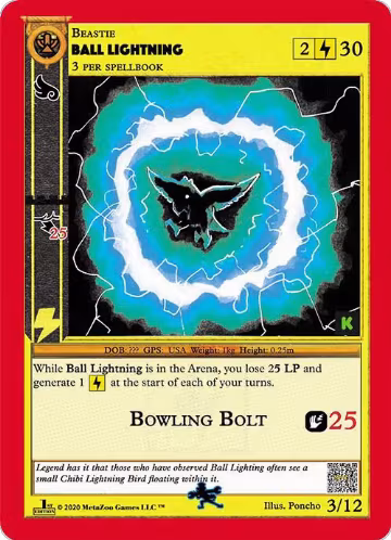 Ball Lightning (3), Cryptid Nation: Kickstarter Edition Tribal Theme Decks — MetaZoo card price