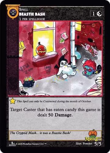Beastie Bash (First Edition) (5/5), Holiday Promos — MetaZoo card price