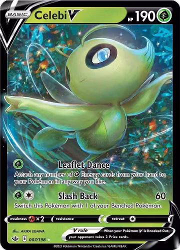 Celebi V (007/198), Chilling Reign — Pokémon card price