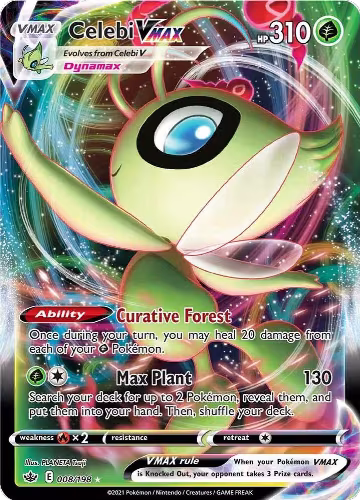 Celebi VMAX (008/198), Chilling Reign — Pokémon card price
