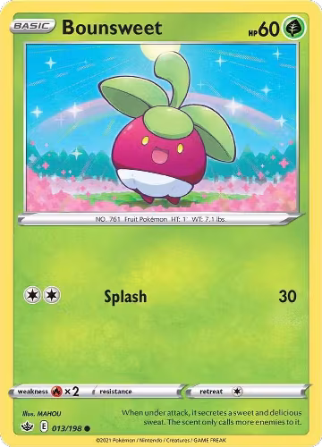 Bounsweet (013/198), Chilling Reign — Pokémon card price