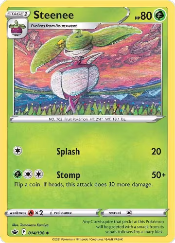 Steenee (014/198), Chilling Reign — Pokémon card price