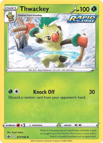 Thwackey (017/198), Chilling Reign — Pokémon card price