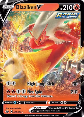 Blaziken V (020/198), Chilling Reign — Pokémon card price