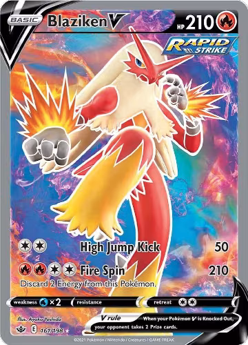 Blaziken V (Full Art) (161/198), Chilling Reign — Pokémon card price