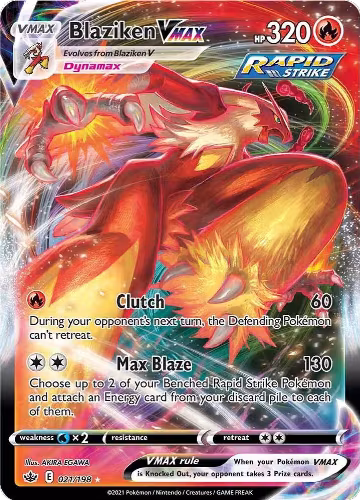 Blaziken VMAX (021/198), Chilling Reign — Pokémon card price