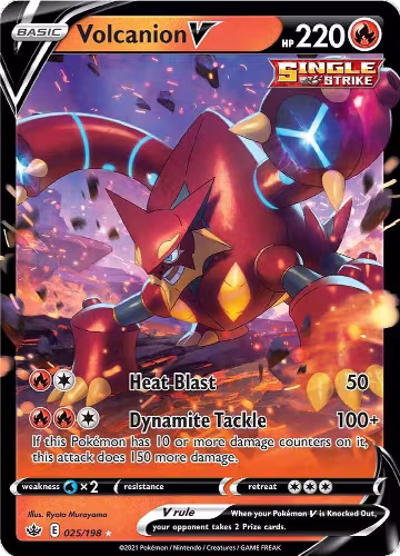 Volcanion V (025/198), Chilling Reign — Pokémon card price
