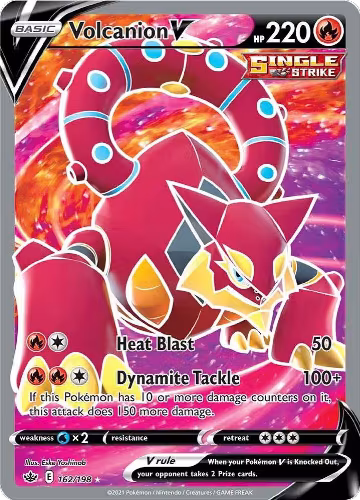 Volcanion V (Full Art) (162/198), Chilling Reign — Pokémon card price