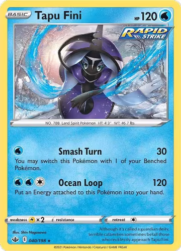 Tapu Fini (040/198), Chilling Reign — Pokémon card price