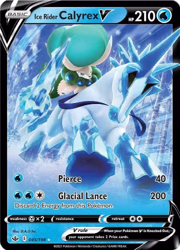 Ice Rider Calyrex V (045/198), Chilling Reign — Pokémon card price