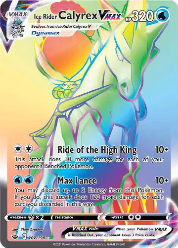 Ice Rider Calyrex VMAX (Secret) (202/198), Chilling Reign — Pokémon card price