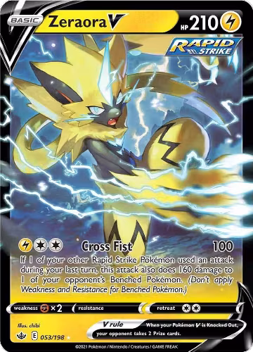Zeraora V (053/198), Chilling Reign — Pokémon card price