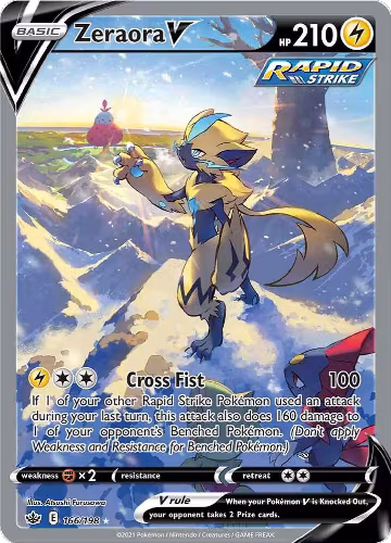 Zeraora V (Alternate Full Art) (166/198) — card price