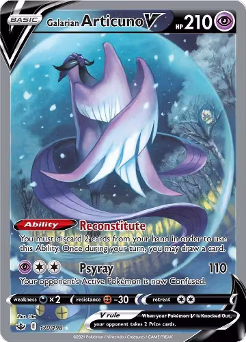 Galarian Articuno V (Alternate Full Art) (170/198), Chilling Reign — Pokémon card price