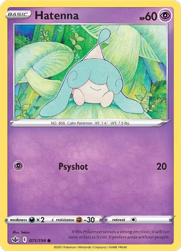 Hatenna (071/198), Chilling Reign — Pokémon card price