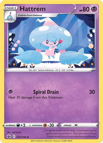 Hattrem (072/198), Chilling Reign — Pokémon card price