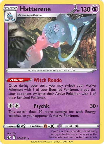 Hatterene (073/198), Chilling Reign — Pokémon card price