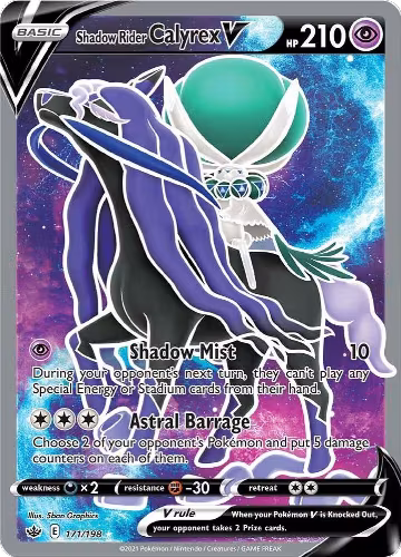 Shadow Rider Calyrex V (Full Art) (171/198), Chilling Reign — Pokémon card price