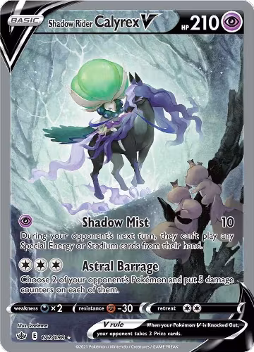 Shadow Rider Calyrex V (Alternate Full Art) (172/198), Chilling Reign — Pokémon card price