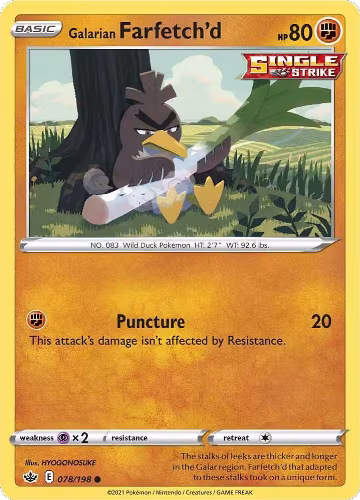 Galarian Farfetch'd (078/198), Chilling Reign — Pokémon card price