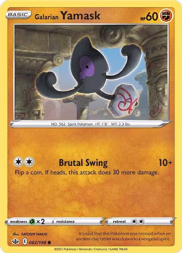 Galarian Yamask (082/198), Chilling Reign — Pokémon card price