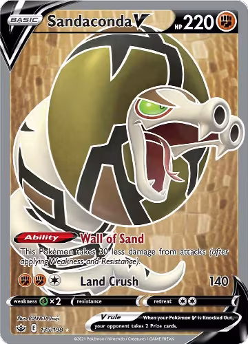 Sandaconda V (Full Art) (175/198), Chilling Reign — Pokémon card price