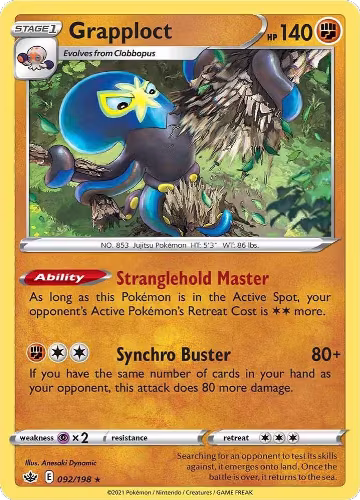 Grapploct (092/198), Chilling Reign — Pokémon card price